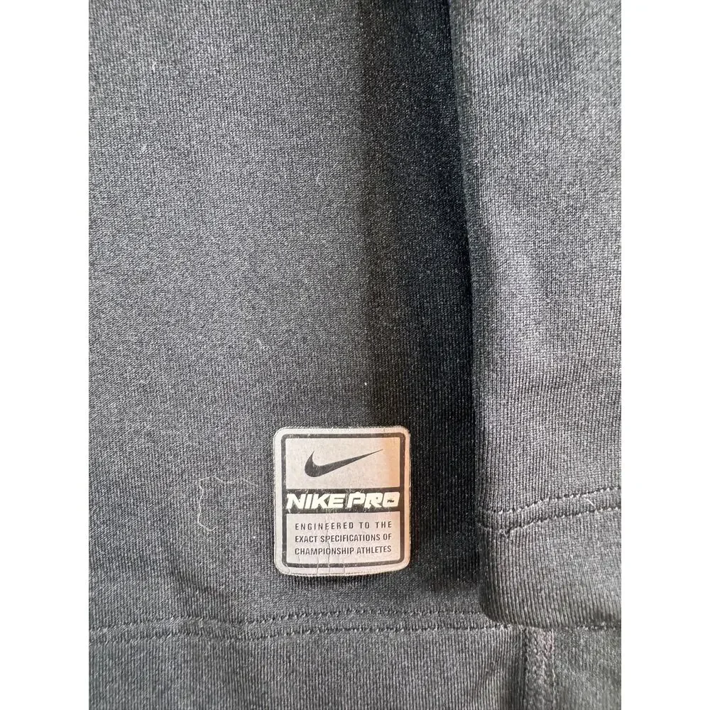 Nike Pro Compression Mens XL Black Long Sleeve Mock Neck Base Layer Shirt